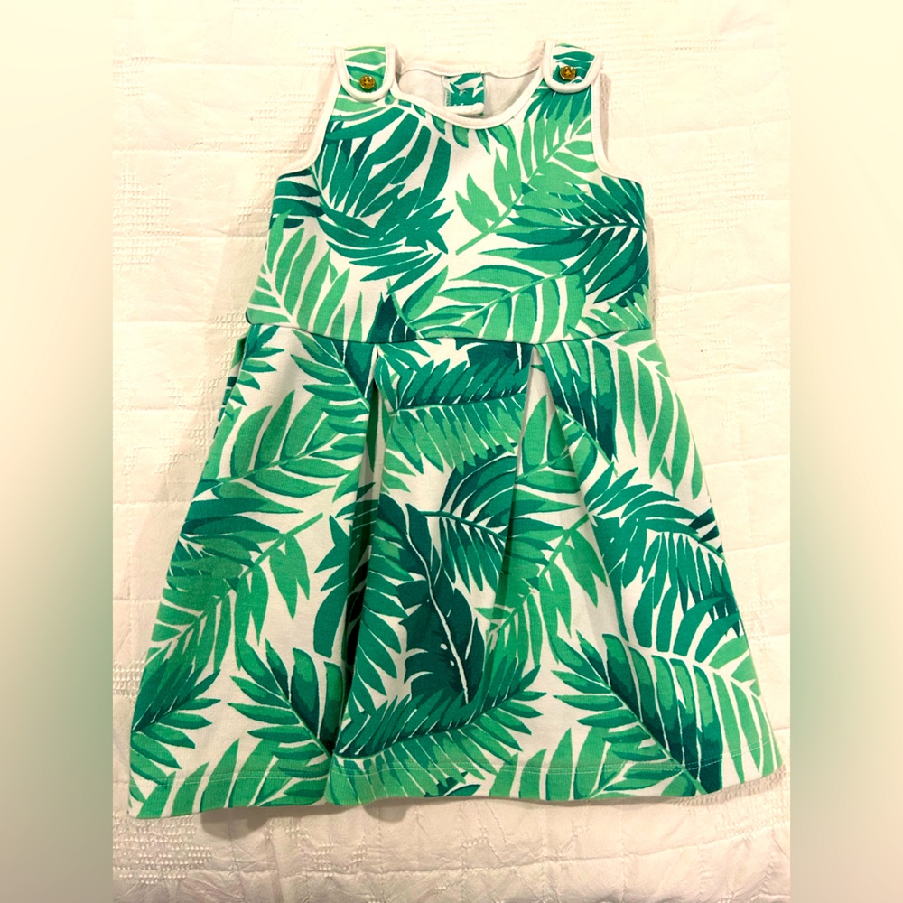 Janie & Jack Palm Leaf Print Dress Sz 2